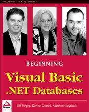 Cover of: Beginning Visual Basic .NET Databases