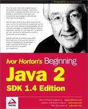 Cover of: Beginning Java 2 SDK 1.4 Edition by Ivor Horton