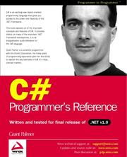 Cover of: C# Programmers Reference