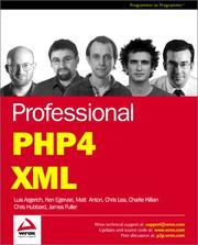 Cover of: Professional PHP4 XML