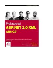 Cover of: Professional ASP.NET 1.0 XML with C#