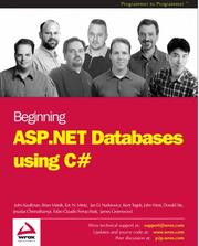 Cover of: Beginning ASP.NET Databases using C#