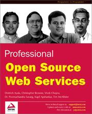 Cover of: Professional Open Source Web Services