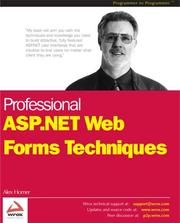 Cover of: Professional ASP.NET Web Forms Techniques
