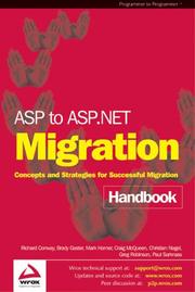 Cover of: ASP to ASP.NET Migration Handbook: Concepts and Strategies for Successful Migration