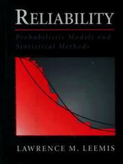 Cover of: Reliability: probabilistic models and statistical methods