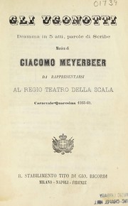 Cover of: Gli Ugonotti by Eugène Scribe