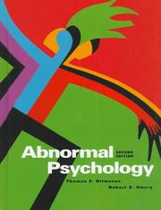 Cover of: Abnormal psychology by Thomas F. Oltmanns