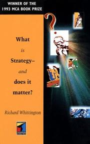Cover of: What Is Strategy-And Does It Matter? by Richard Whittington