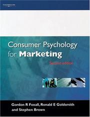 Consumer psychology for marketing by G. R. Foxall