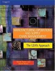 Cover of: Manufacturing Operations and Supply Chain Management: The LEAN Approach