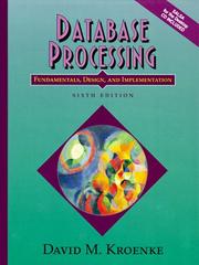 Cover of: Database processing by David Kroenke, David Kroenke