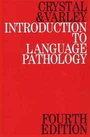 Introduction to language pathology by David Crystal