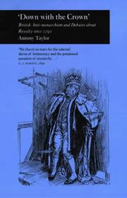 Cover of: 'Down with the crown' by Antony Taylor