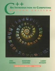 Cover of: C++ by Joel Adams, Sanford Leestma, Larry Nyhoff