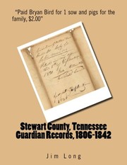 Cover of: Stewart County, Tennessee Guardian Records, 1806-1842 by Jim Long