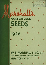 Cover of: Marshall's matchless seeds, 1936