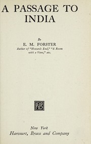Cover of: A passage to India by Edward Morgan Forster