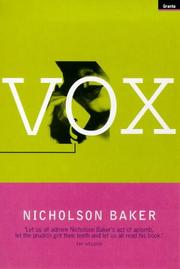 Cover of: Vox by Nicholson Baker, Nicholson Baker