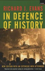 Cover of: In Defence of History by Richard J. Evans