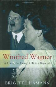 Cover of: Winifred Wagner by Brigitte Hamann