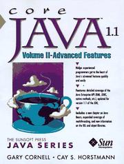 Cover of: Core Java 1.1 Volume II Advanced Features by Cay S. Horstmann, Gary Cornell