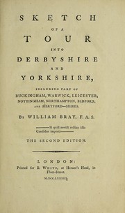 Sketch of a tour into Derbyshire and Yorkshire by William Bray