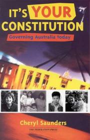 Cover of: It's your constitution  by Cheryl Saunders