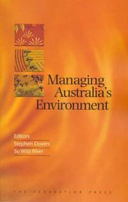 Cover of: Managing Australia's environment