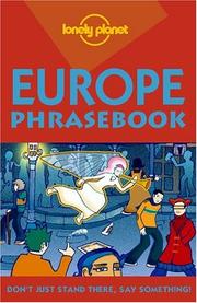 Cover of: Lonely Planet Europe Phrasebook by Mikel Morris, Mar Cruz Pinol, Eric den Hertog