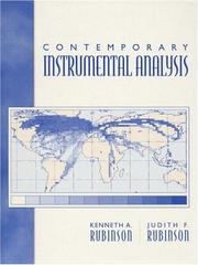 Cover of: Contemporary instrumental analysis by Kenneth A. Rubinson