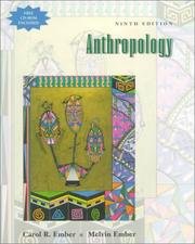 Cover of: Anthropology by Carol R. Ember