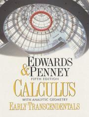 Cover of: Calculus with analytic geometry: early transcendentals