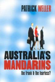 Cover of: Australia's mandarins by Patrick Moray Weller