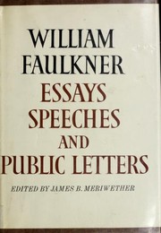Cover of: Essays, speeches & public letters.