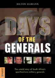 Cover of: Days of the generals by Hilton Hamann