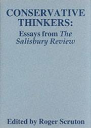 Cover of: Conservative thinkers: essays from The Salisbury review