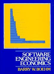 Software engineering economics by Barry W. Boehm