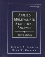 Cover of: Applied multivariate statistical analysis by Richard Arnold Johnson, Richard Arnold Johnson