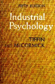 Cover of: Industrial psychology by Joseph Tiffin