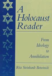 Cover of: A Holocaust reader: from ideology to annihilation