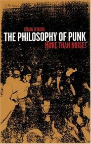 Cover of: The Philosophy of Punk by Craig O'Hara