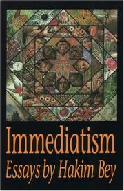 Cover of: Immediatism by Peter Lamborn Wilson