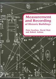 Cover of: Measurement and recording of historic buildings