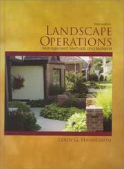 Cover of: Landscape operations | Leroy G. Hannebaum