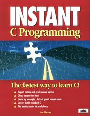 Cover of: Instant C by Ivor Horton