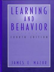 Learning and Behavior by James E. Mazur