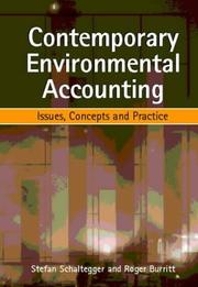 Cover of: Contemporary Environmental Accounting by Stefan Schaltegger, Roger Burritt
