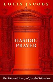 Cover of: Hasidic prayer by Louis Jacobs