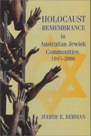 Cover of: Holocaust Remembrance in Australian Jewish Communities (Physics Reviews)